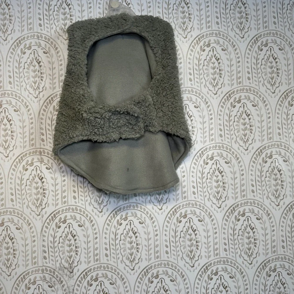 Pawsitively Fun Sherpa Pet Jacket‎ Hooded Dog Coat Olive Green Size Large NWT